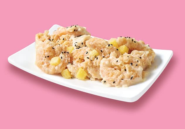 Crisp-fried Prawns with Mayonnaise and Pineapple 凤梨虾球